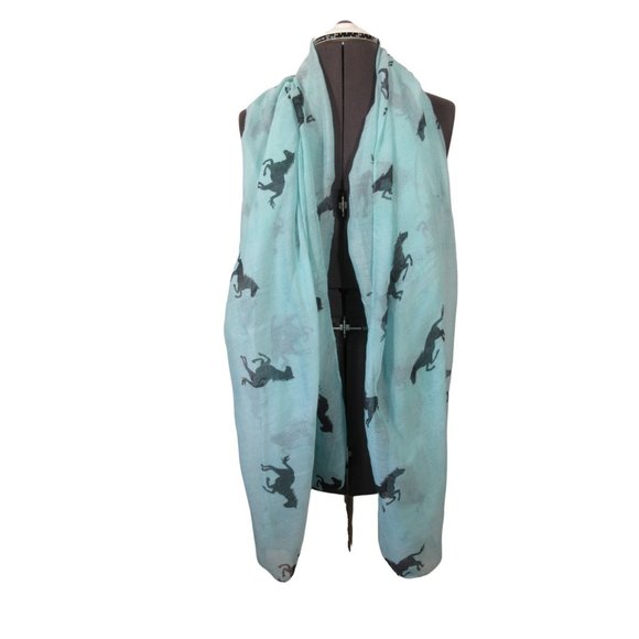 Woven boho horse print lagenlook scarf‎ shawl - Picture 1 of 8
